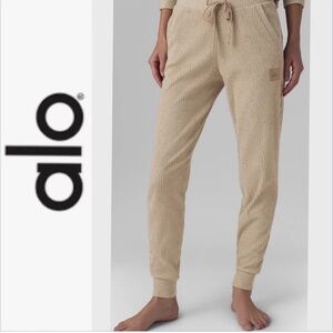 Alo muse Ribbed Joggers pant gravel L